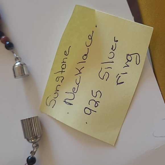 Handmade Sparkling Sunstone Beaded Necklace with Magnetic Closure - Picture 7 of 7